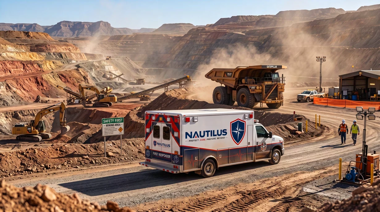 Illustrative Nautilus medical response vehicle at a resource project